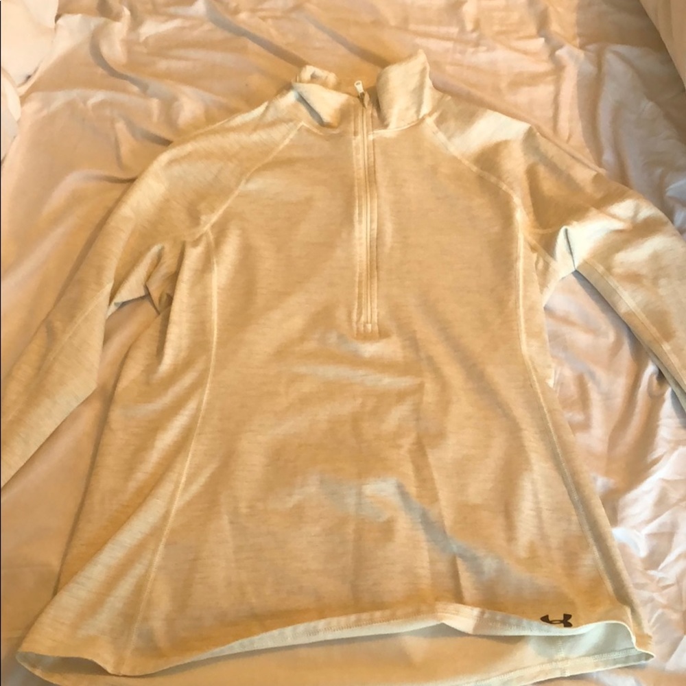 Cream/ivory under armor half zip pullover